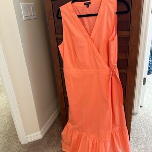 Talbots cotton sleeveless wrap dress